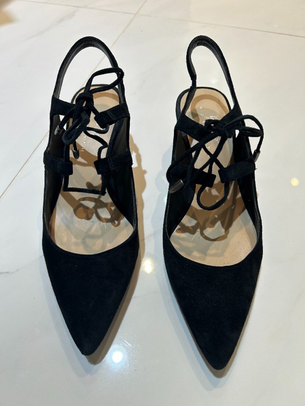 Black suede shoes